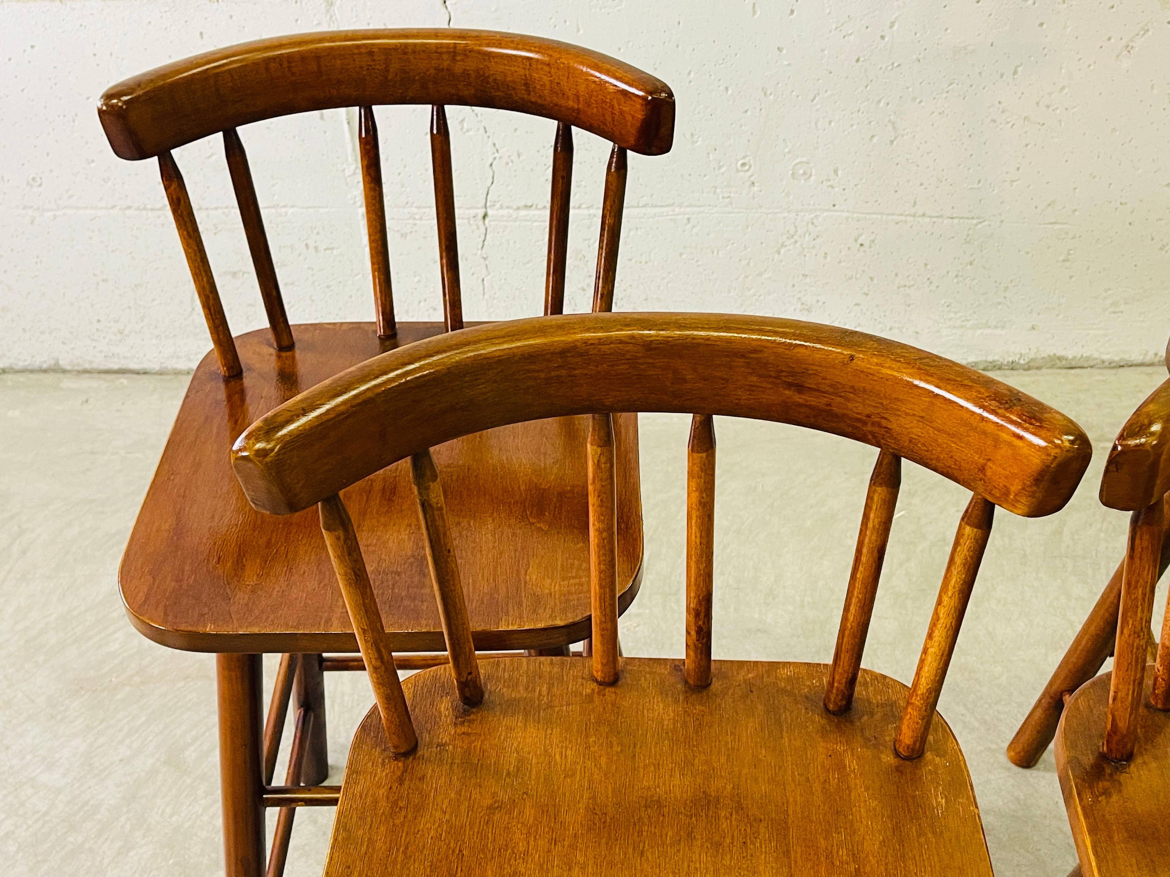 wooden stools with back