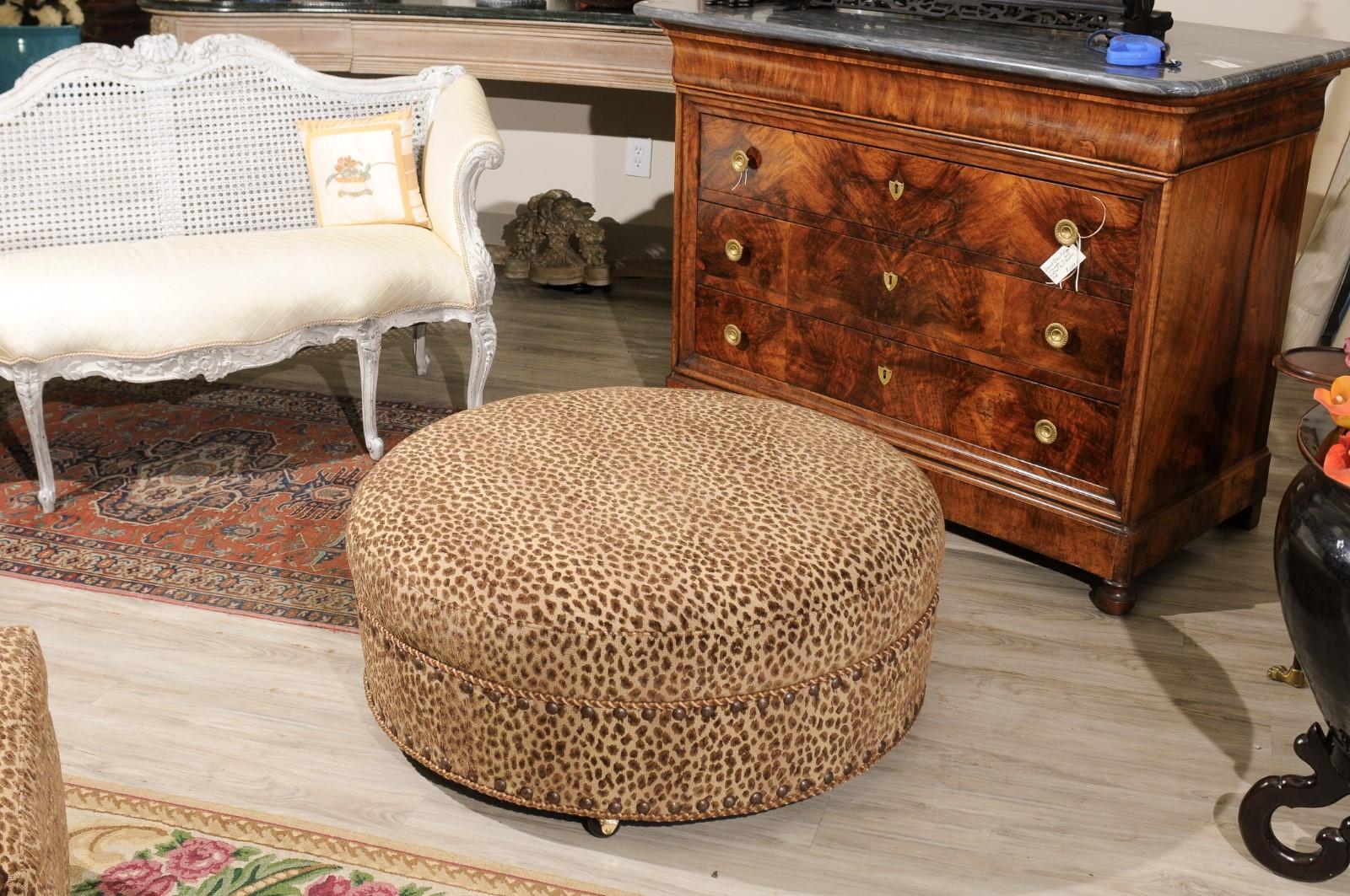 20th Century Round Baker Ottoman