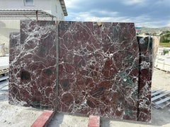 Round Ball Rosso Levanto Red Marble Coffee Table - Sculptural Coffee Table