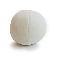 Round Ball Throw Pillow in Alpaca Fur Blend