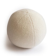 Round Ball Throw Pillow in Wool