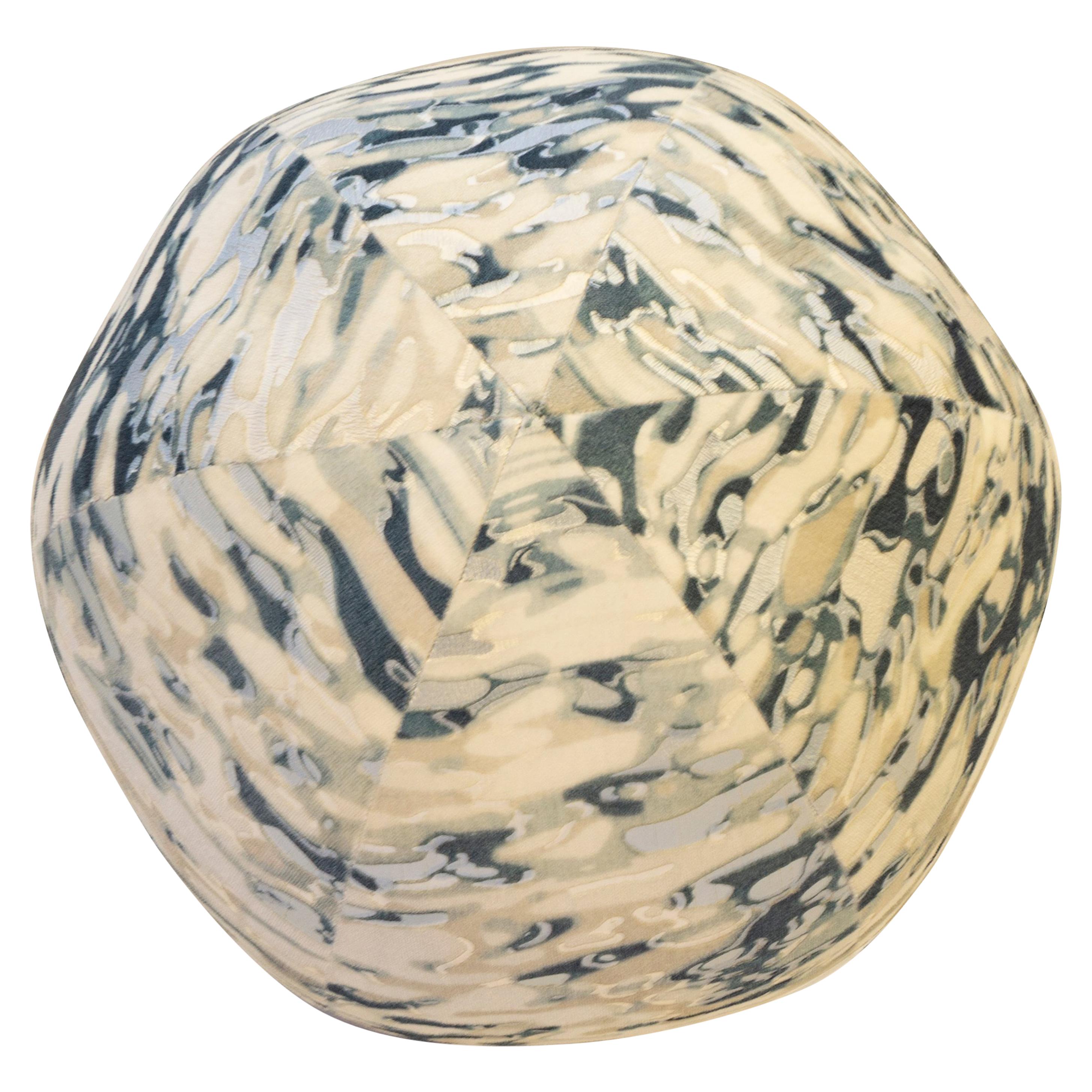 Round Ball Throw Pillow Inspired by Monet
s Water Lilies Painting