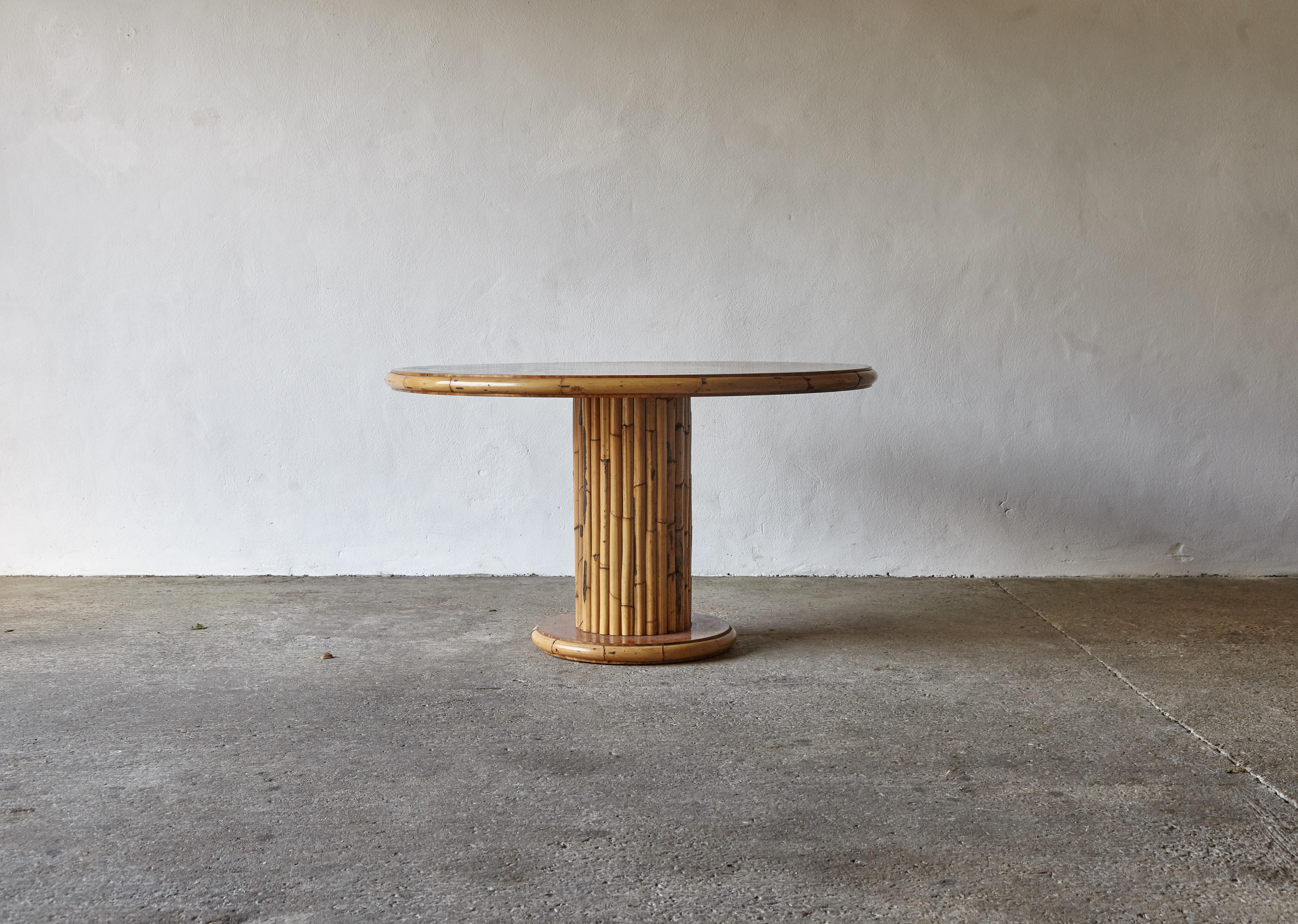 bamboo round dining table