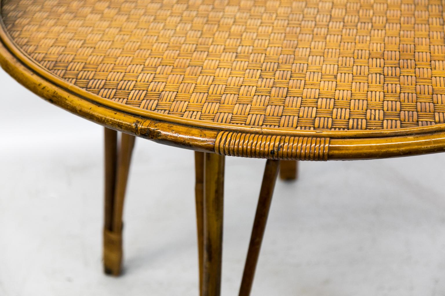 Early 20th Century Round Bamboo Table