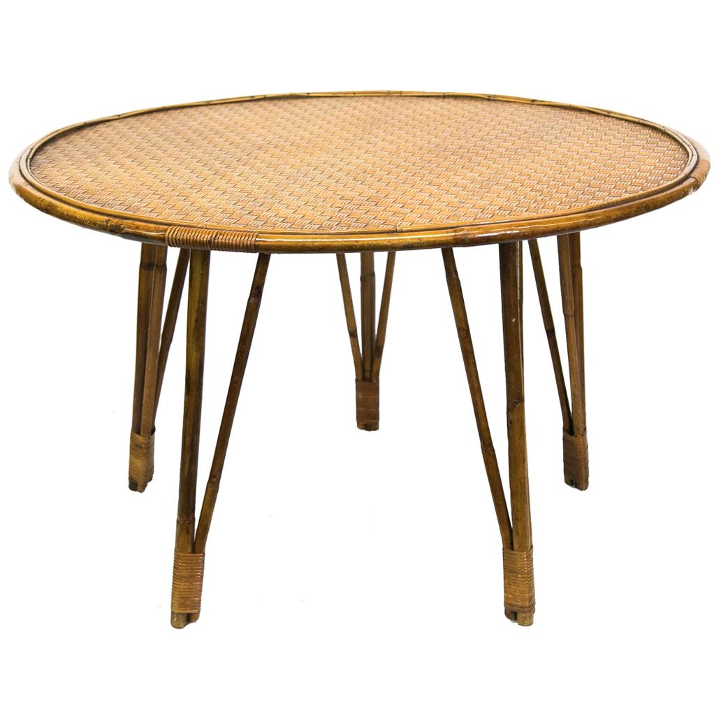 Round Bamboo Table