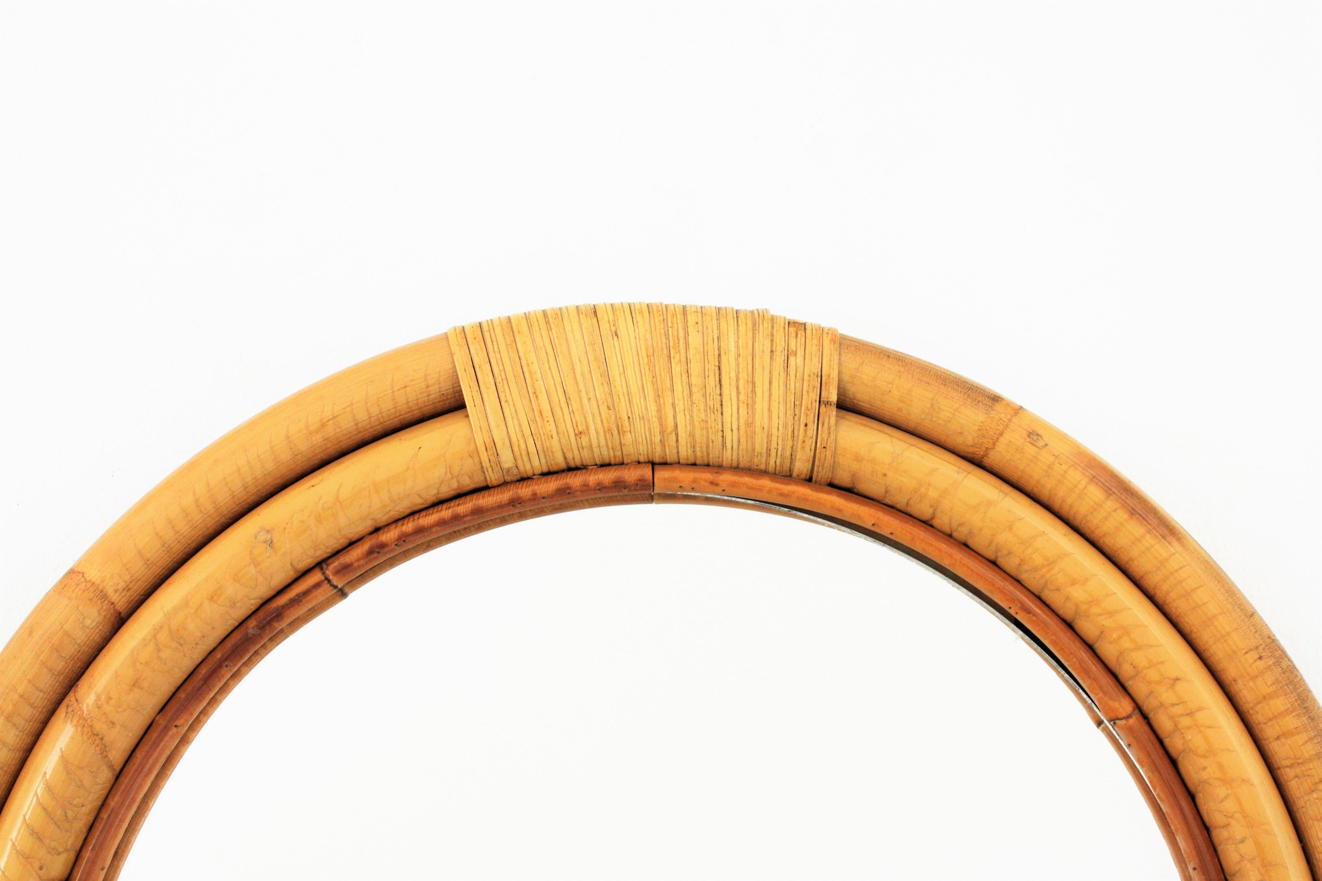 bamboo mirror round