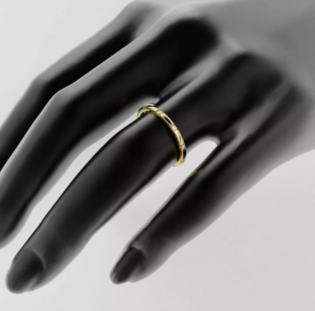 da uomo o donna Anello rotondo con diamante in oro 14k Anello con pietra di nascita Anello regalo di compleanno Anello con diamante in vendita