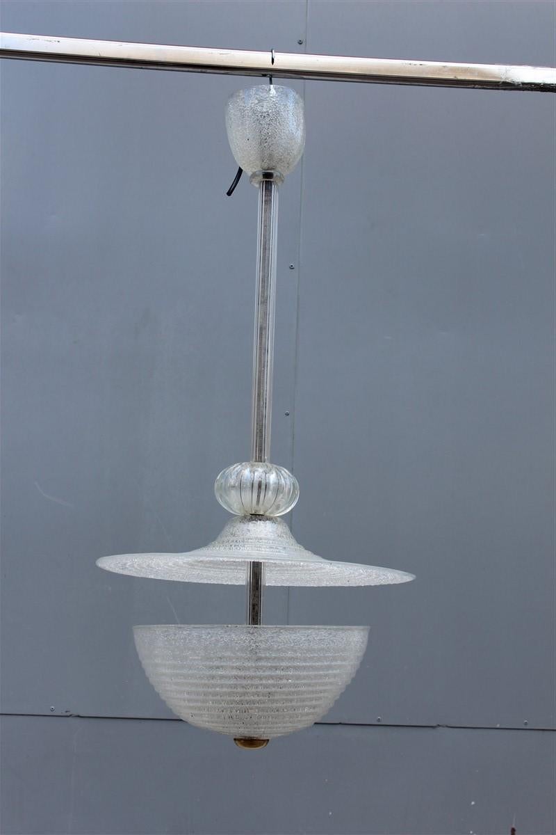 Round Ercole Barovier lantern Ruggiadoso midcentury Italian design mushroom, Pulegoso.
3 light bulbs E27 max 100 Watt each.