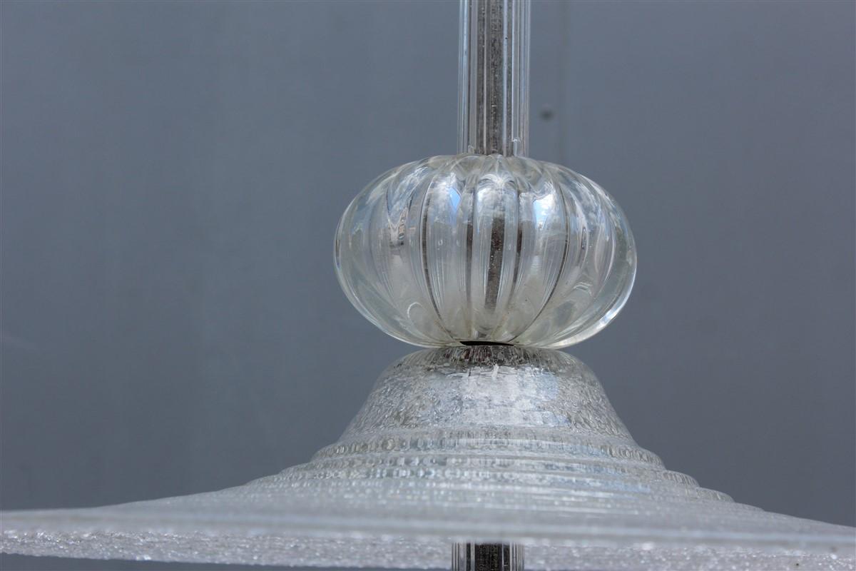 Mid-Century Modern Round Barovier Lantern Ruggiadoso Midcentury Italian Design Mushroom Pulegoso For Sale