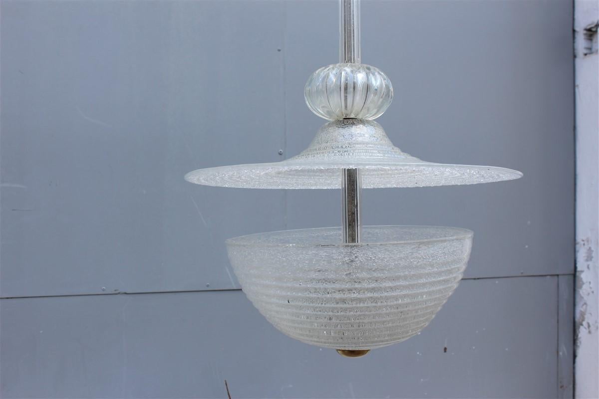 Round Barovier Lantern Ruggiadoso Midcentury Italian Design Mushroom Pulegoso For Sale 1