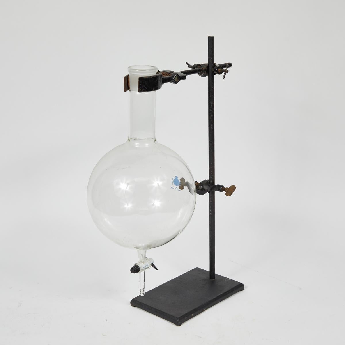 Round Beaker with Tear Drop Stem Design on Stand from Early 20th Century Belgium For Sale 1