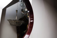 Runder Spiegel aus Buchenholz Italien, ca. 1960er Jahre