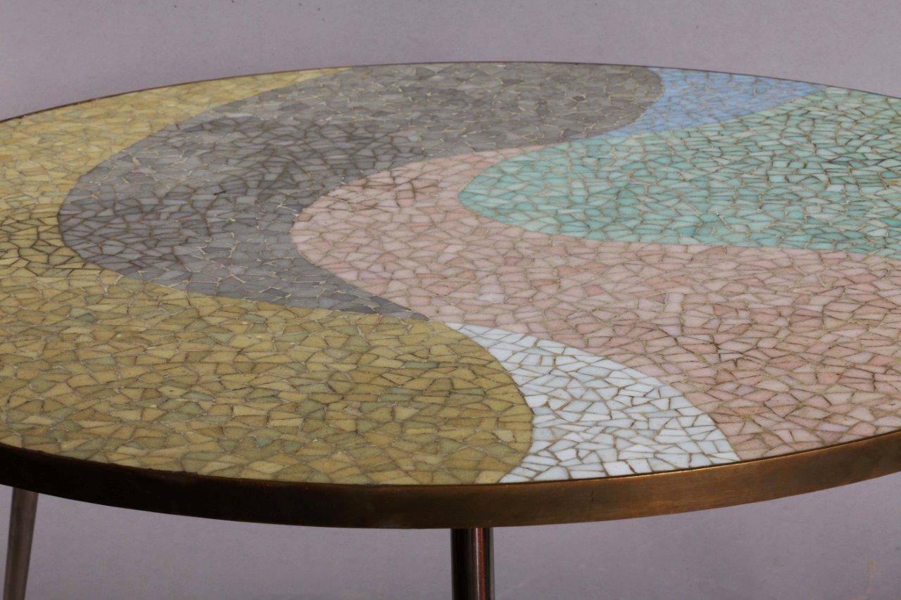 Round Berthold Muller Mosaic Coffee Table In Good Condition In Vienna, Vienna