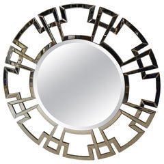 Round Beveled Glass Mirror by John Richard