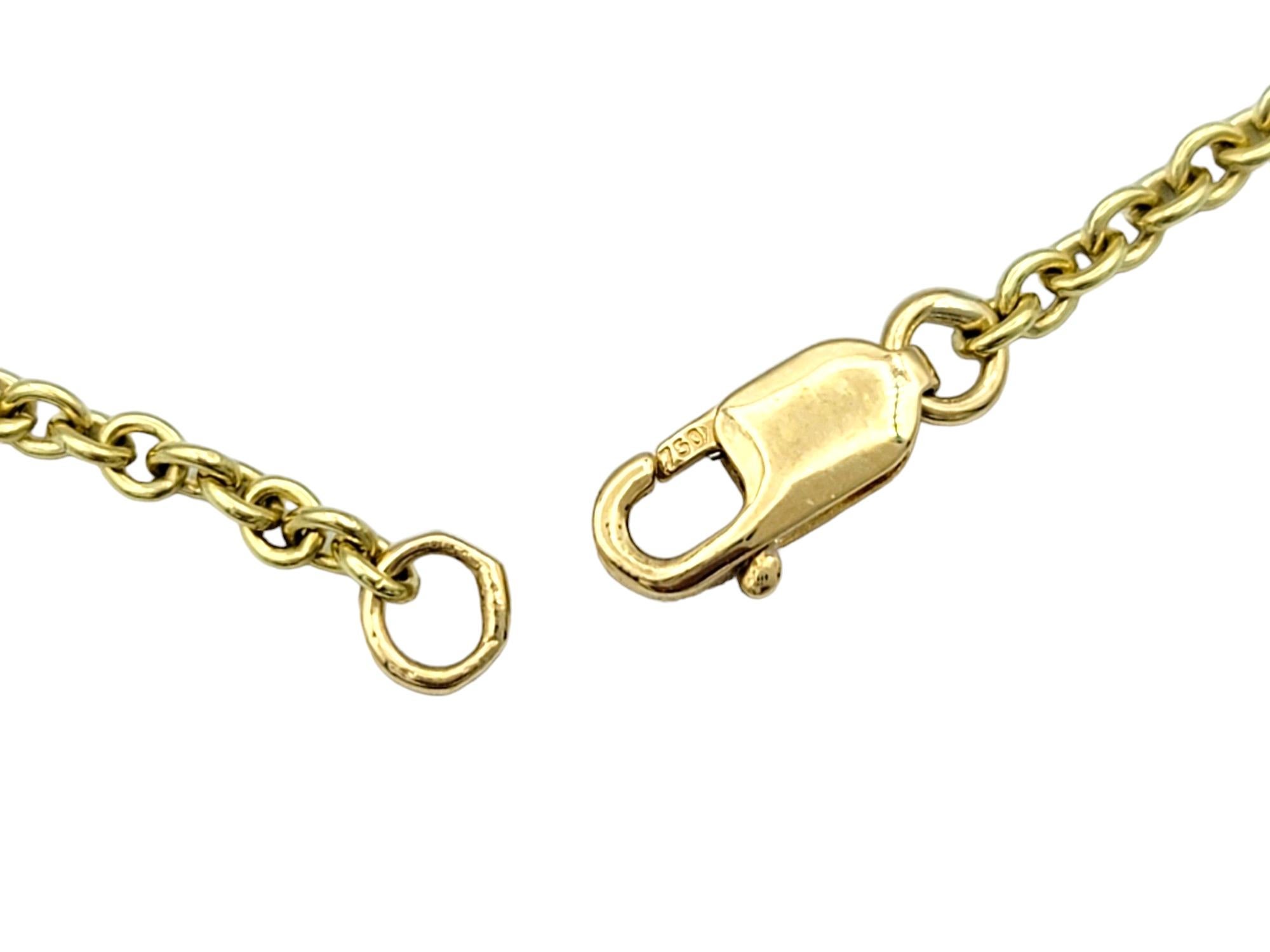 Halskette aus 18 Karat Gelbgold mit runden Diamanten und Rubinen in Lünettenfassung im Angebot 2
