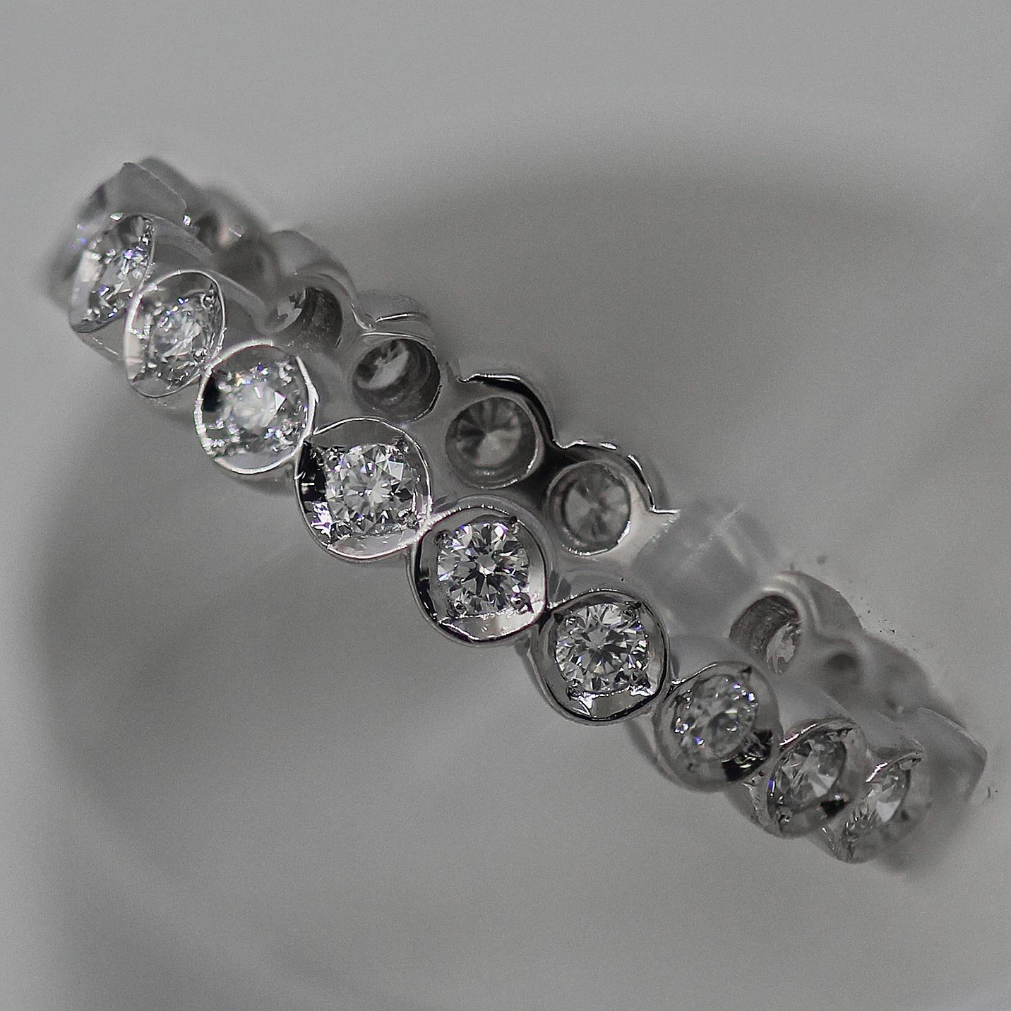 Made to order, please allow 2-5 weeks.

Retail Price : $4,000.00
 
Round Bezel Set Diamond Wedding / Eternity Band 0.4 CTW F-G Color VS - SI Clarity

Perfectly Set Diamonds 1.5mm each
White natural diamonds no treatment (F-H Color VS-SI