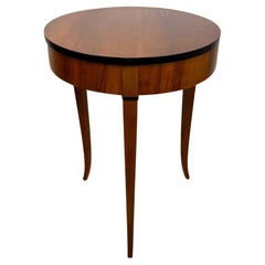 Used Round Biedermeier Side Table, Cherrywood, South Germany, circa 1820