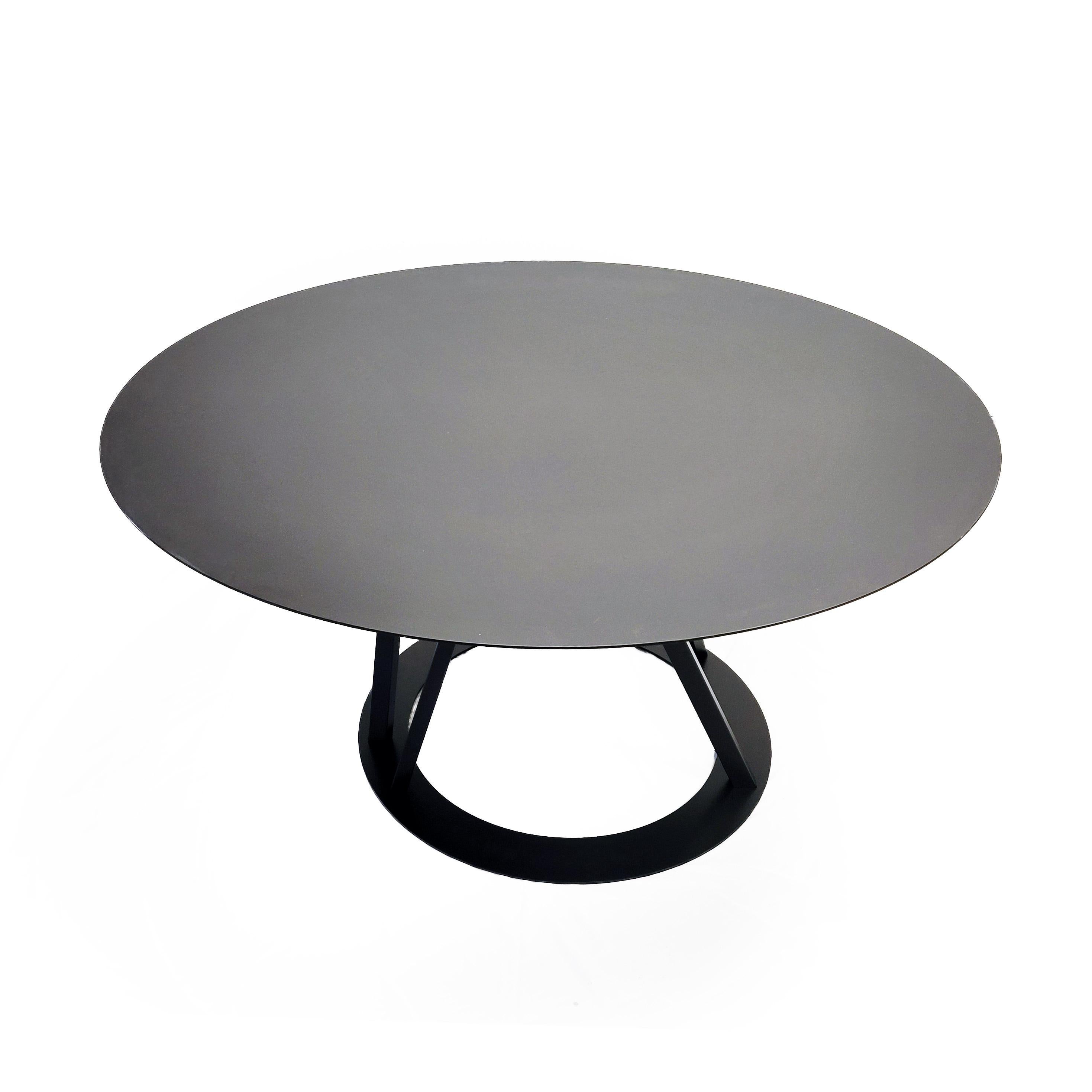 Italian Round Big Irony Dining Table by Maurizio Peregalli for Zeus For Sale