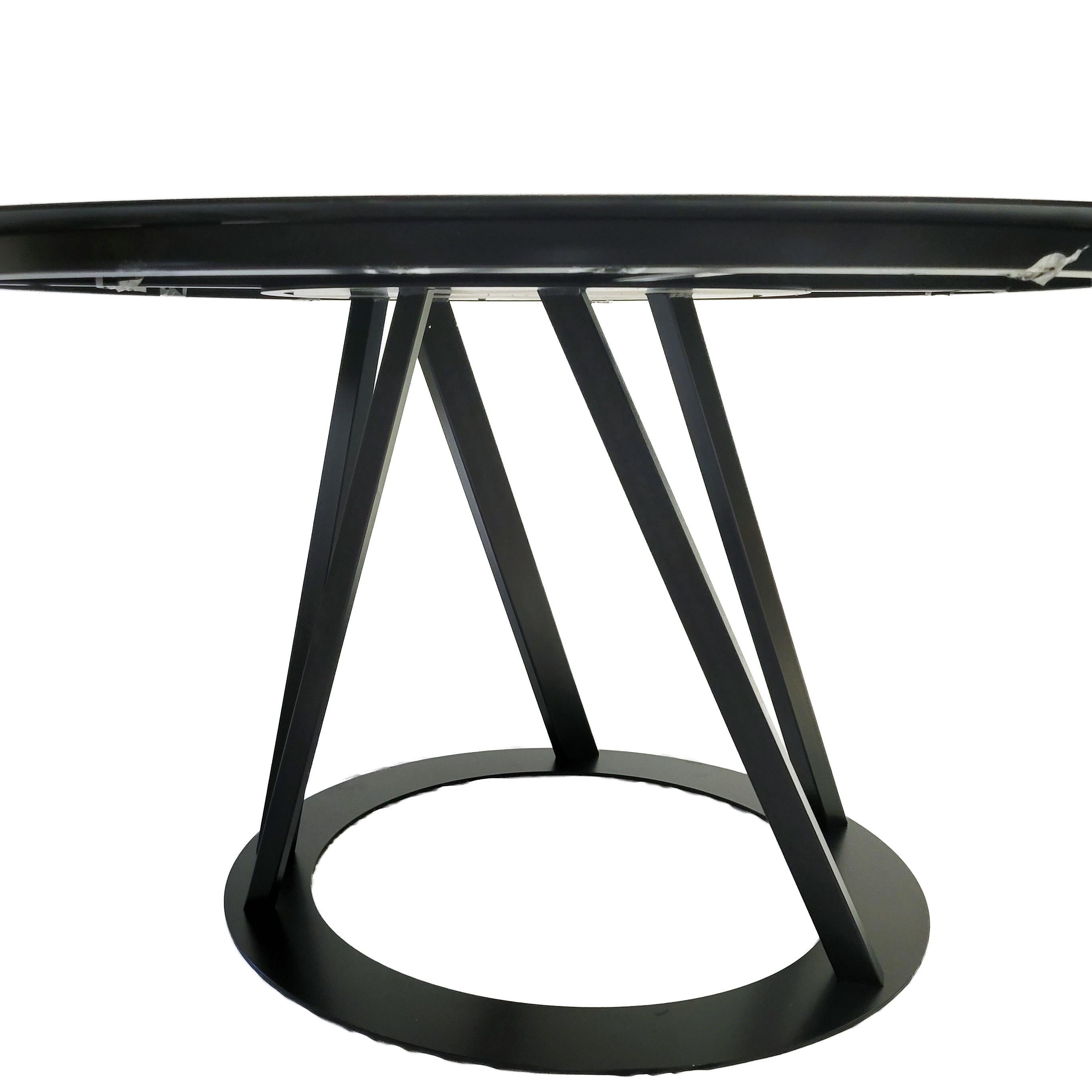 Contemporary Round Big Irony Dining Table by Maurizio Peregalli for Zeus For Sale