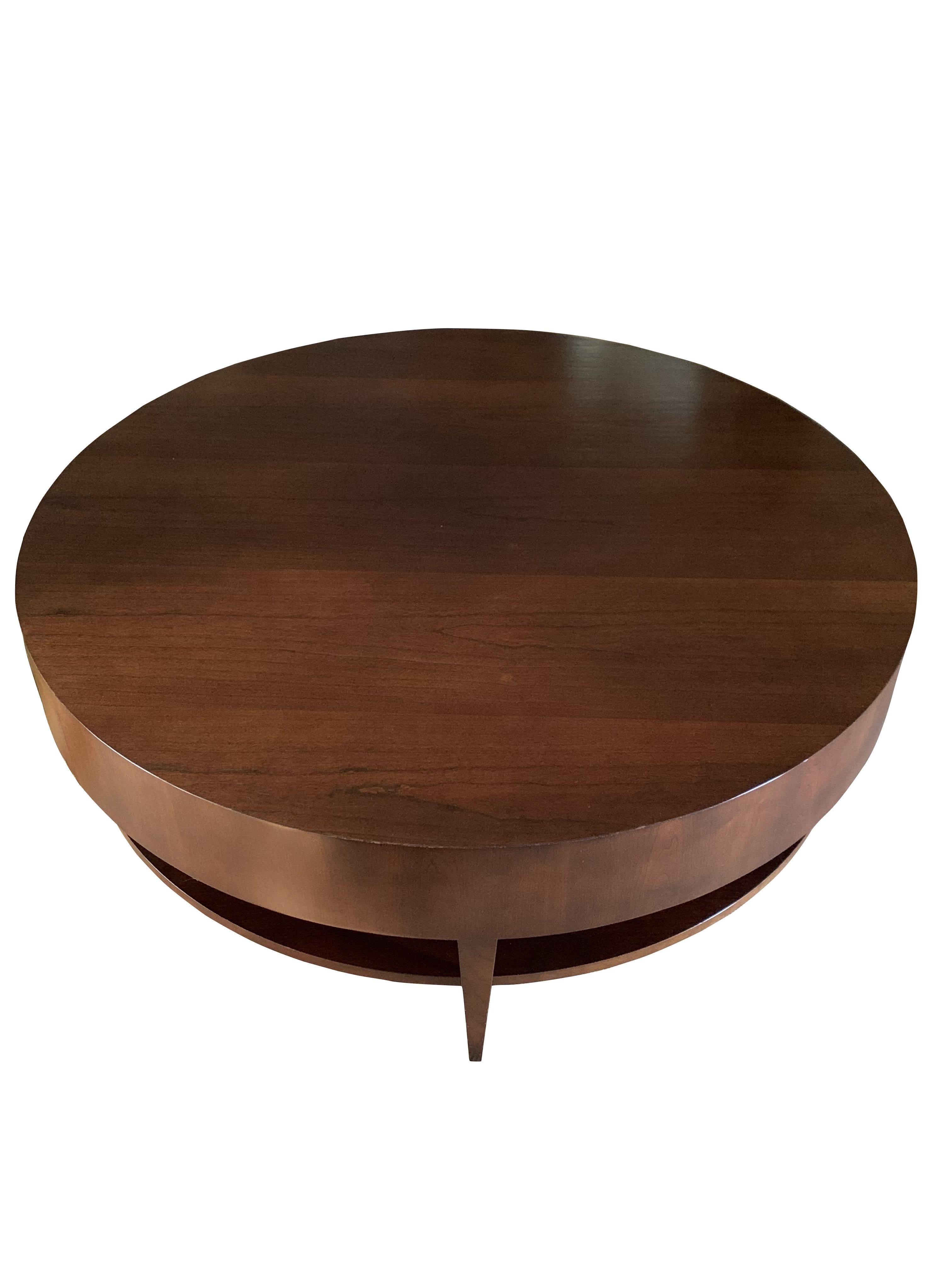 birch round coffee table
