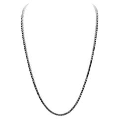 Round Black Diamonds Necklace