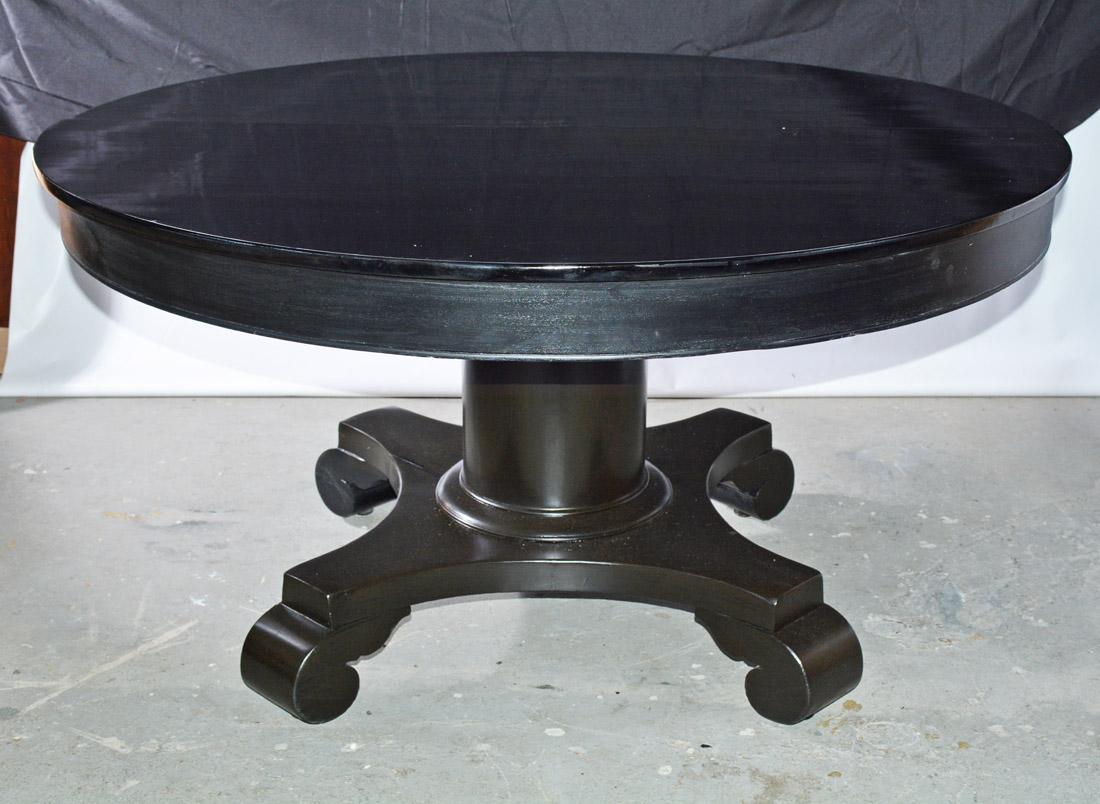 black pedestal dining tables