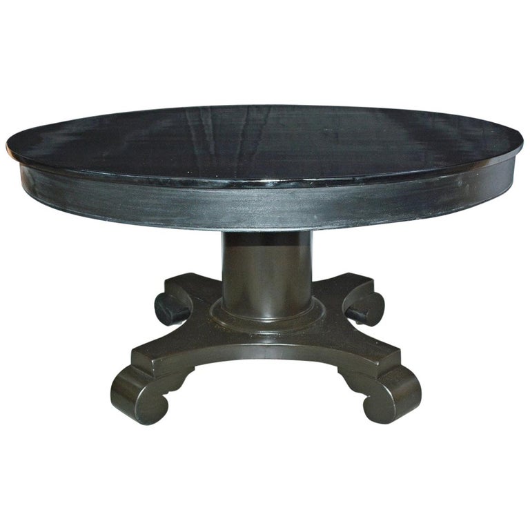 Center Pedestal Dining Table, Black Round Pedestal Table