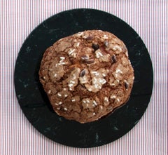 Round Black Marble Cheese Plate