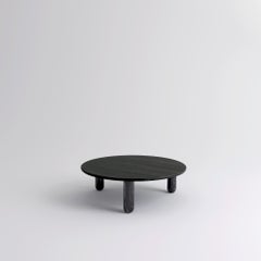 Table basse ronde en marbre noir "Sunday", Jean-Baptiste Souletie