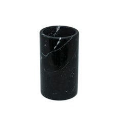 Round Black Marquina Marble Bathroom Set with Spa Tray