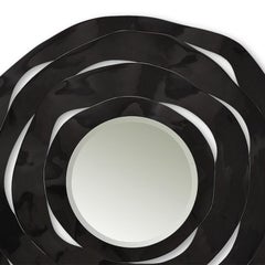 Round Black Ribbon Mirror