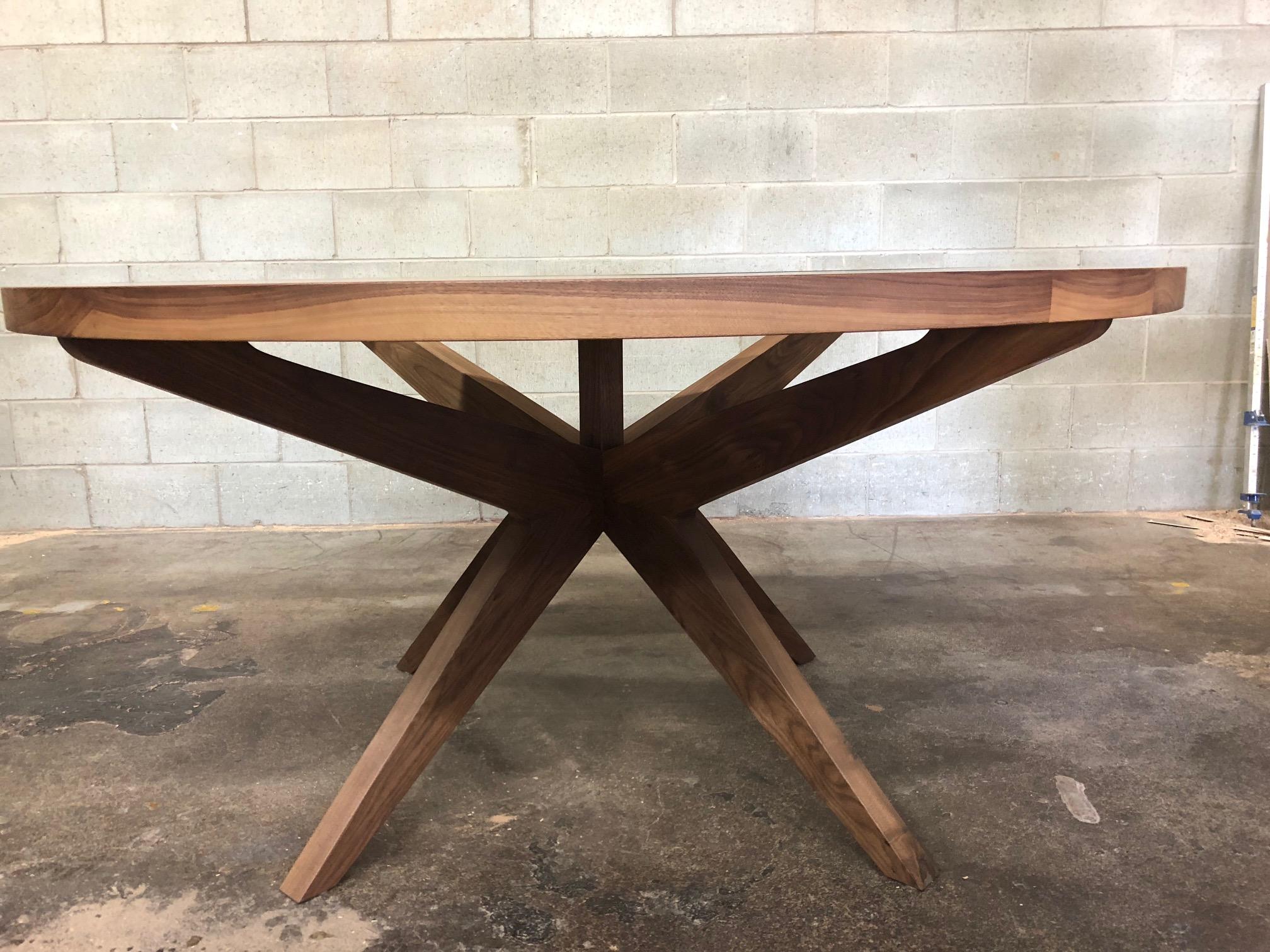 round walnut dining table