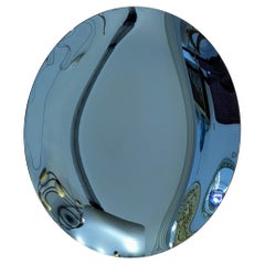 Specchio concavo rotondo blu, 90 cm