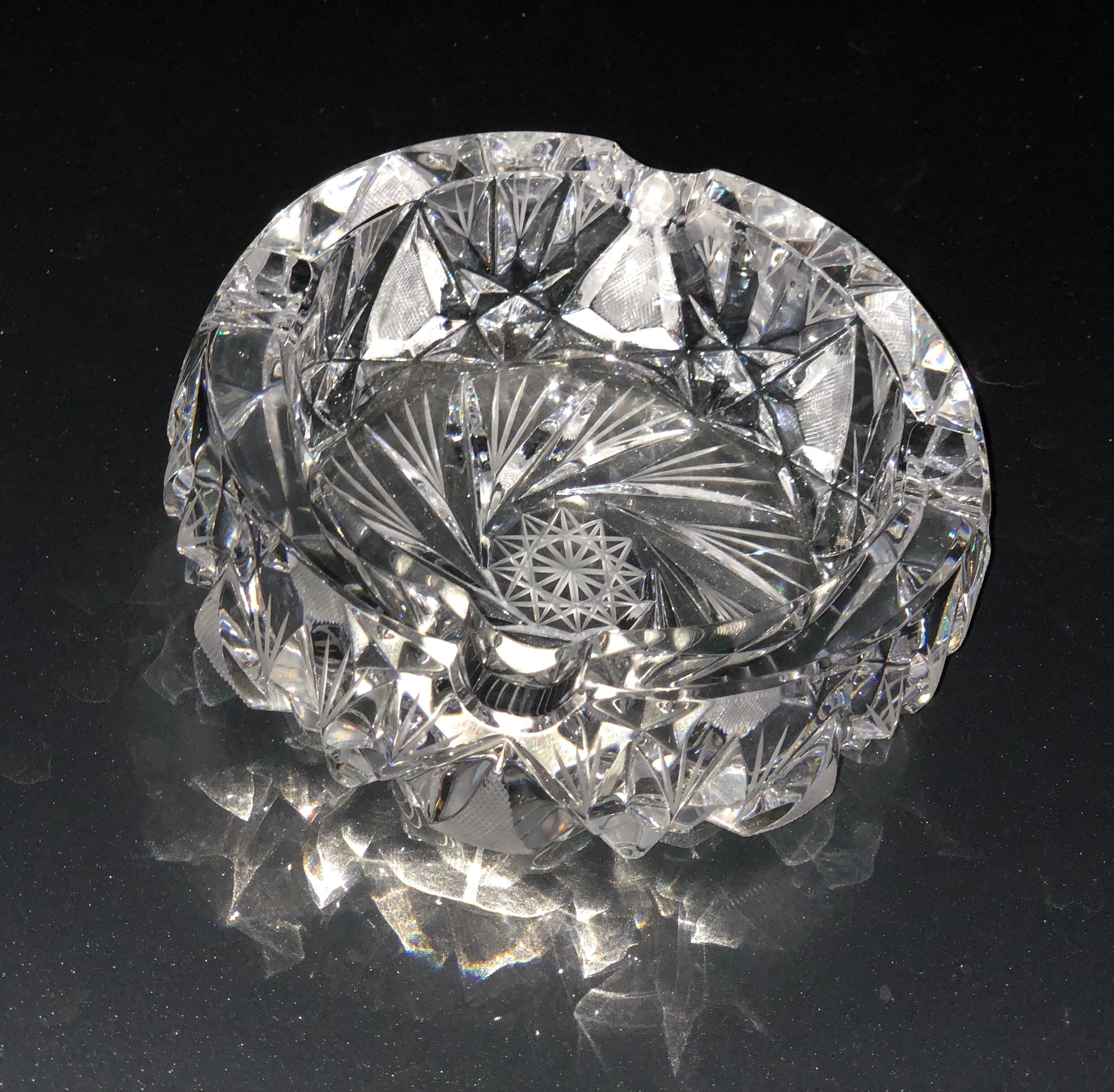 crystal ashtrays