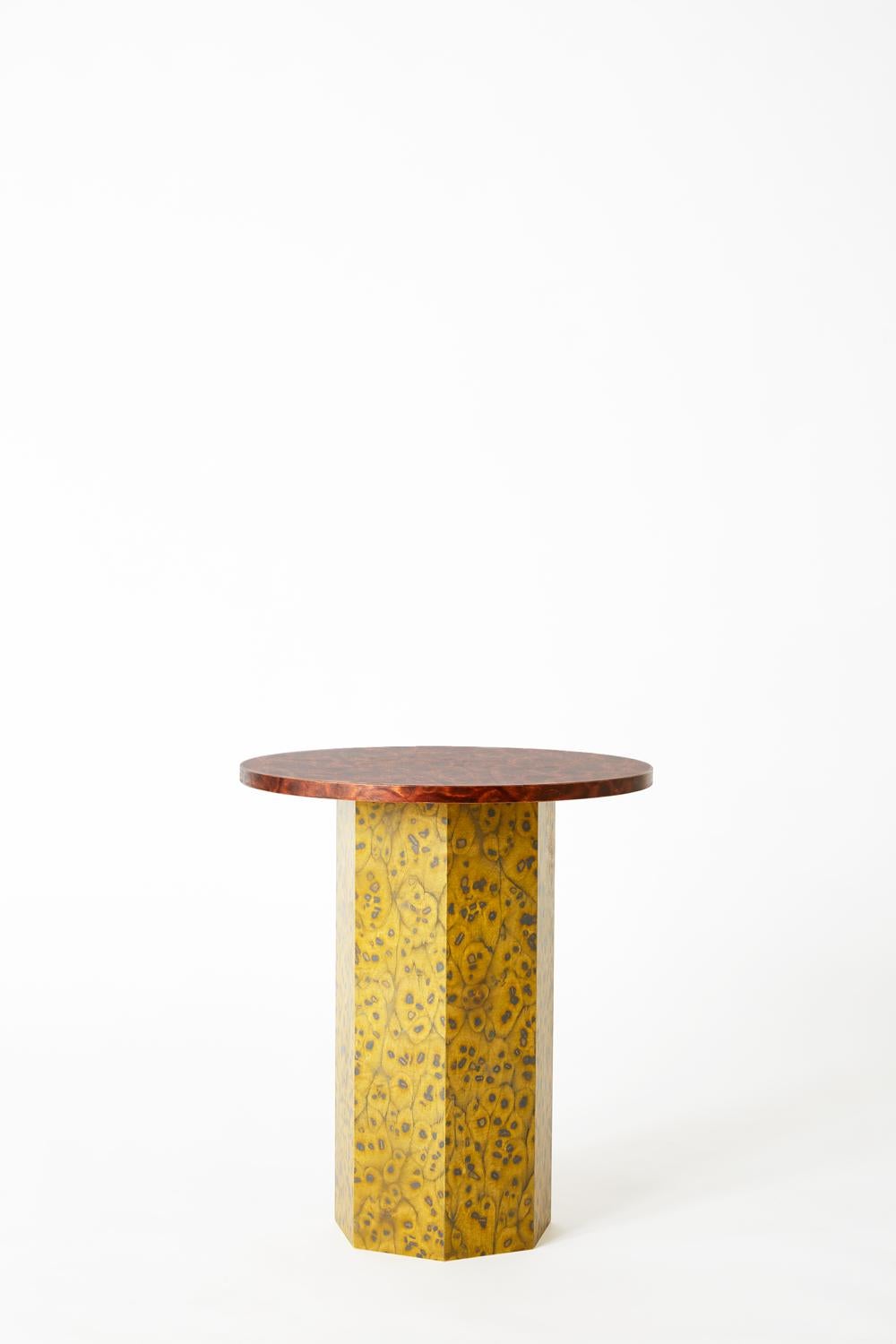 German Round Bold Osis Septagon Base Side Table by Llot Llov