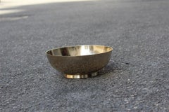 Round Bowl in Solid Gilded Brass Italian Design, 1950, Midcentury