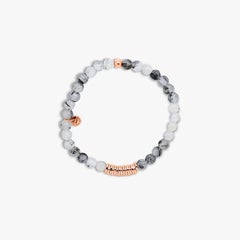 Round Bracelet with Rose Gold Plated Sterling Silver, Size S