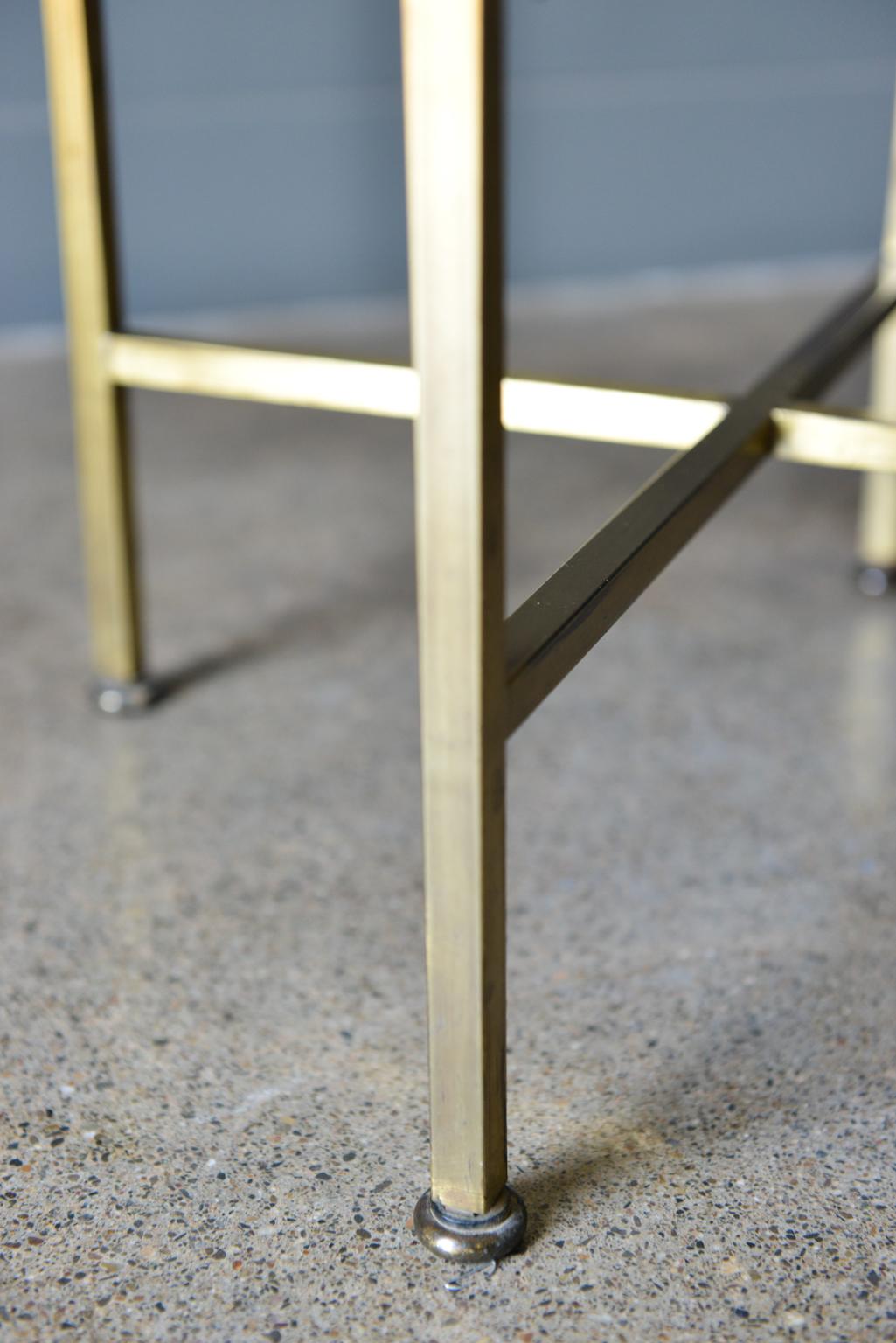 Round Brass and Vitrolite Side Table by Paul McCobb, circa 1959 1