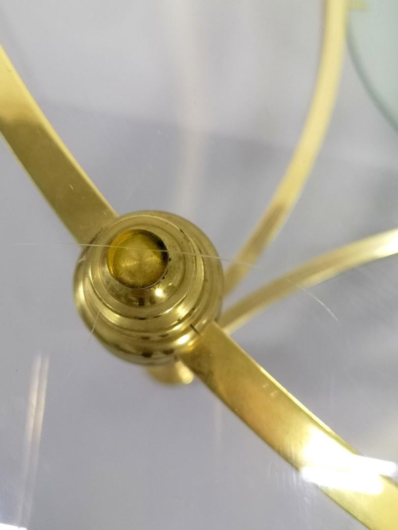 round antique brass coffee table
