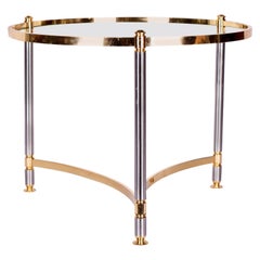 Round Brass Coffee Table, 1970s