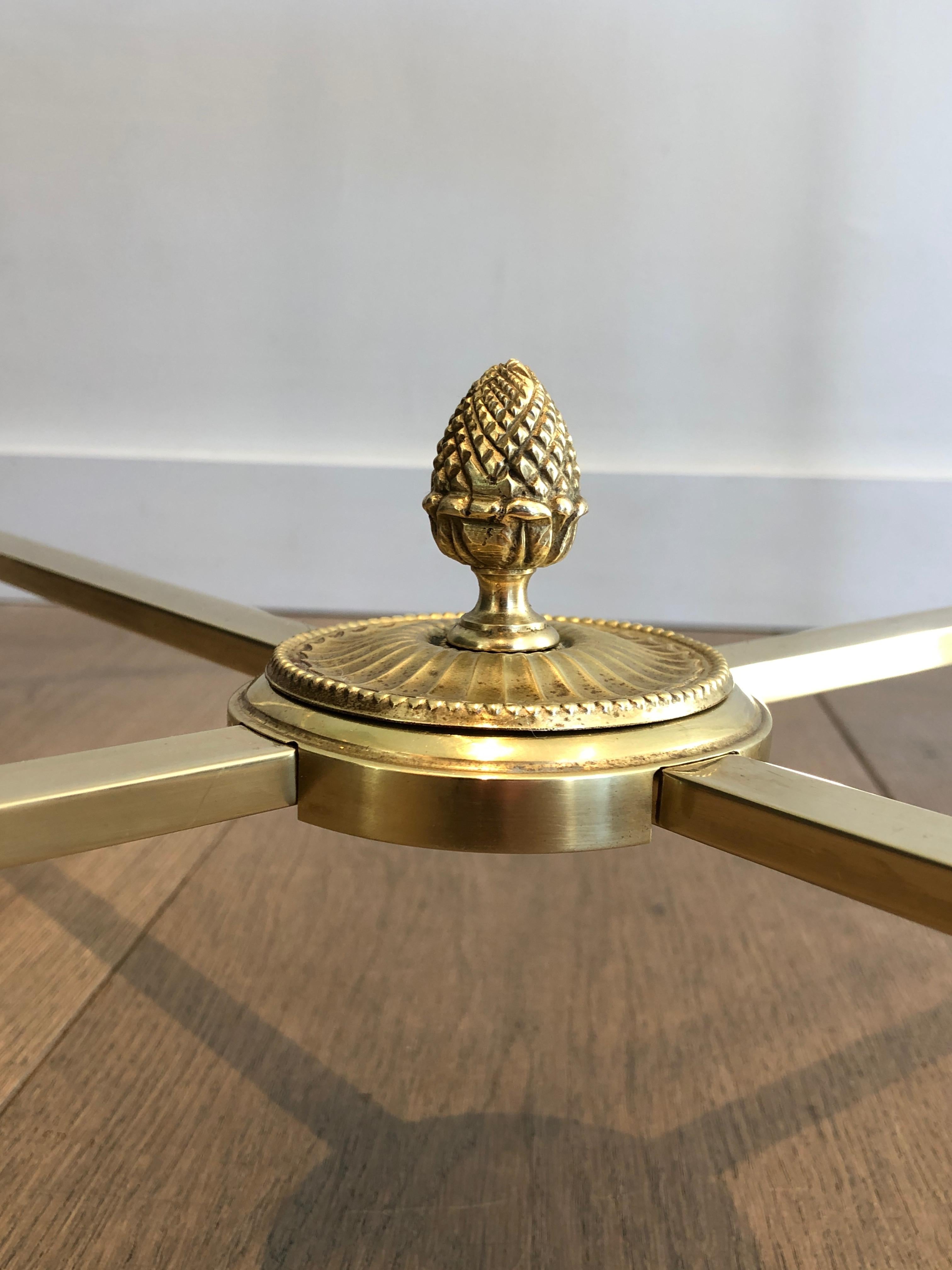 Round Brass Coffee Table by Maison Baguès 6