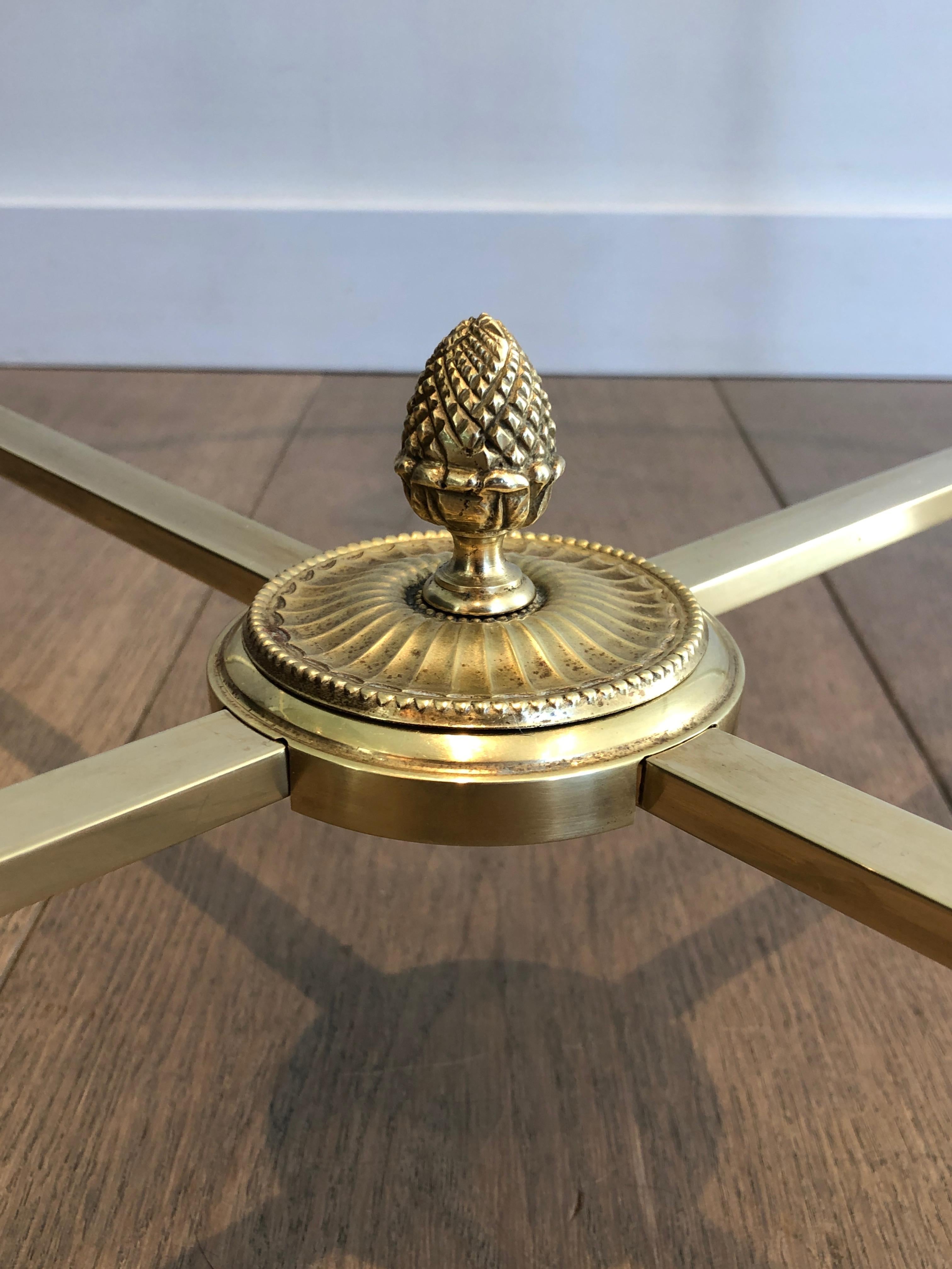 Round Brass Coffee Table by Maison Baguès 8