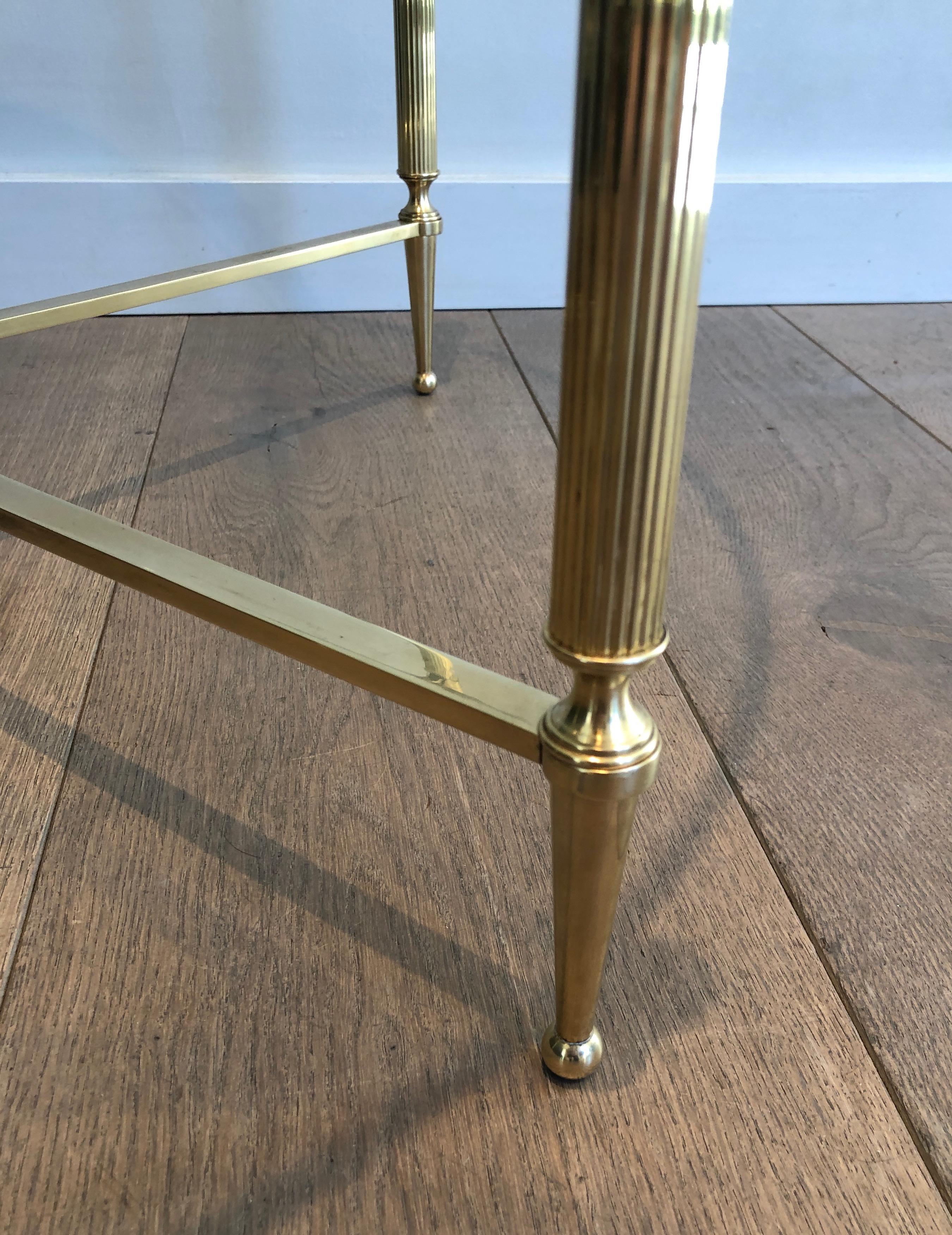 Round Brass Coffee Table by Maison Baguès 9