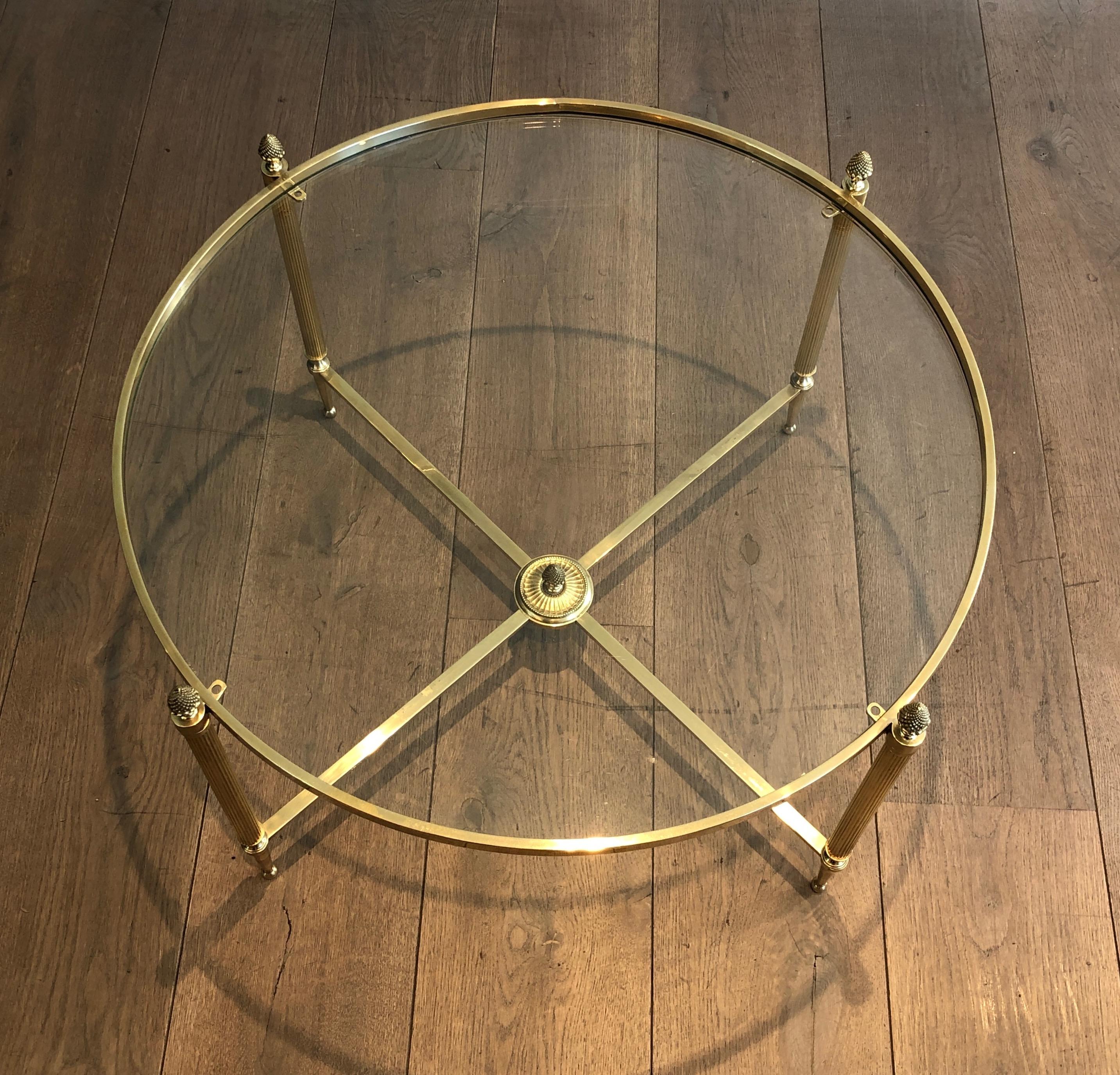 Table basse ronde en laiton par Maison Baguès en vente 13