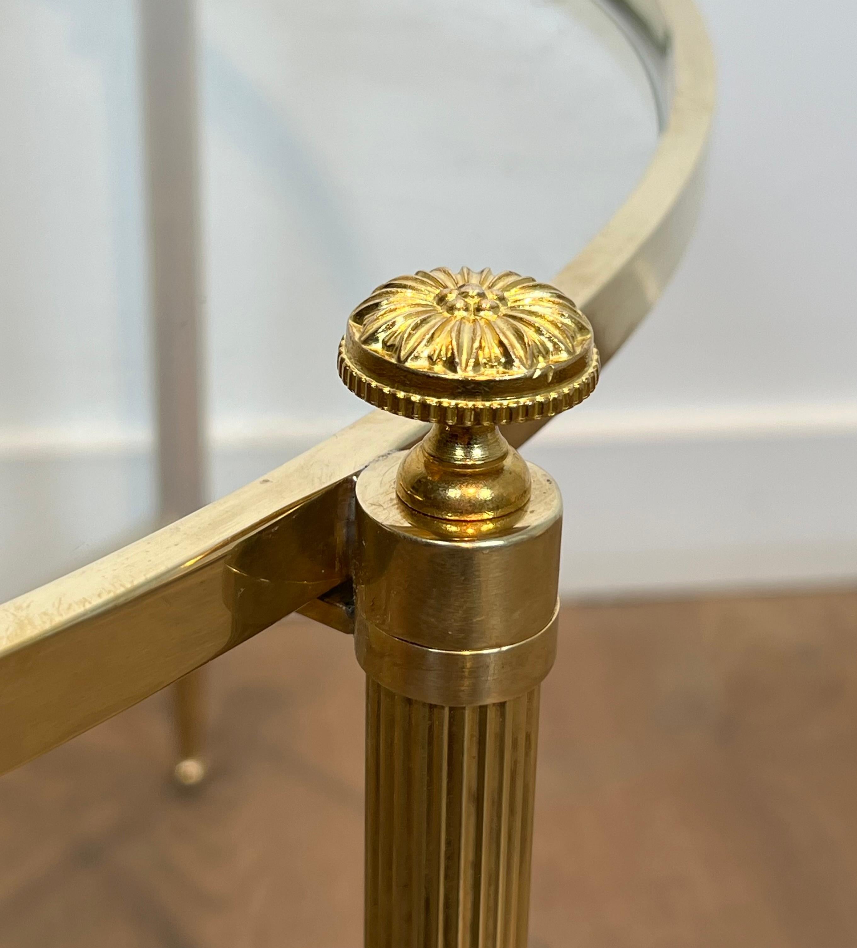 Table basse ronde en laiton. Maison Baguès Bon état - En vente à Marcq-en-Barœul, Hauts-de-France