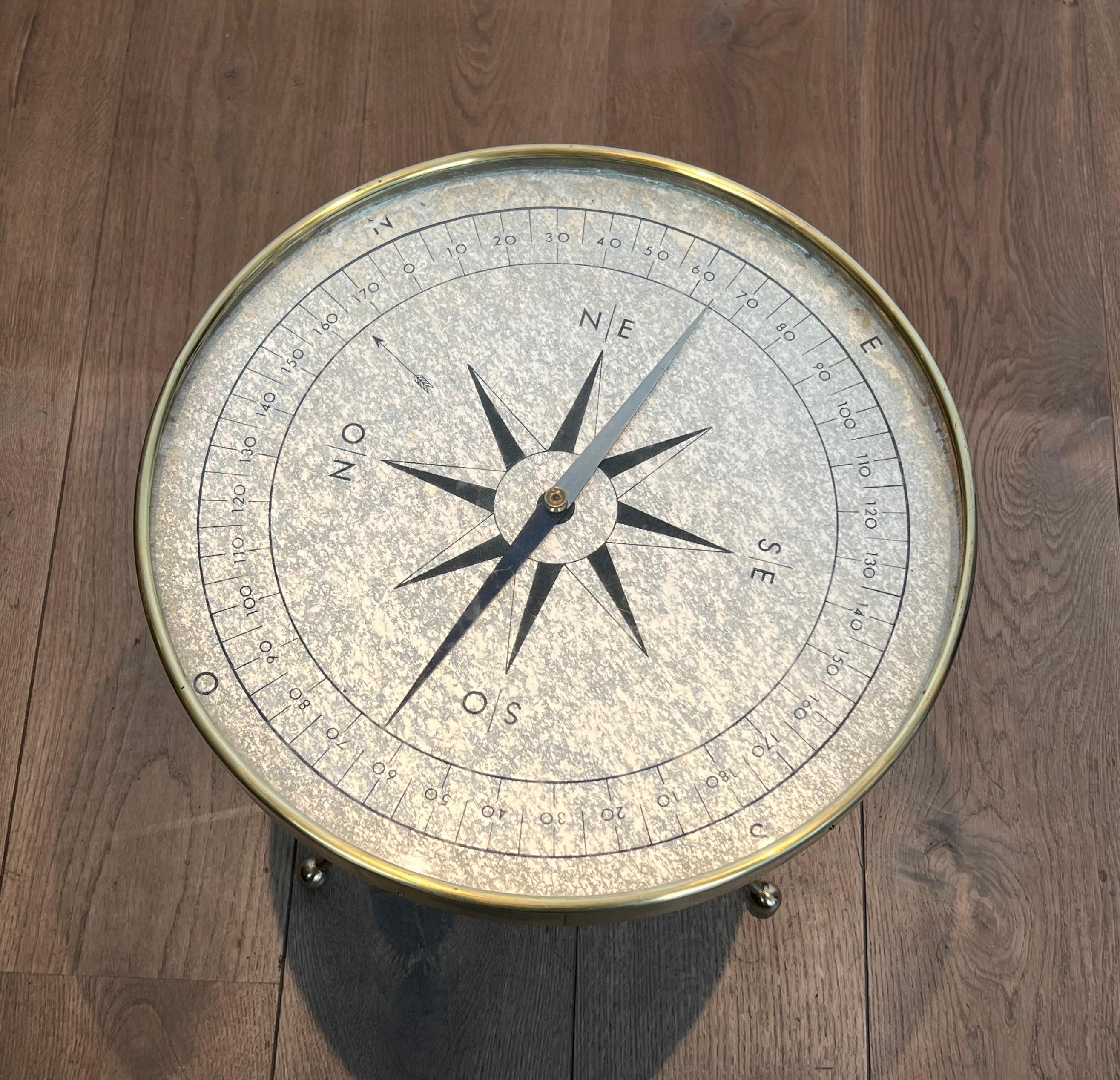 Mid-20th Century Round Brass 