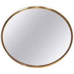 Round Brass Josef Frank Style Mirror Round Brass Josef Frank Style Mirror