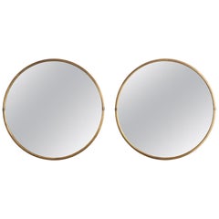 Round Brass Mirror, England circa 1950