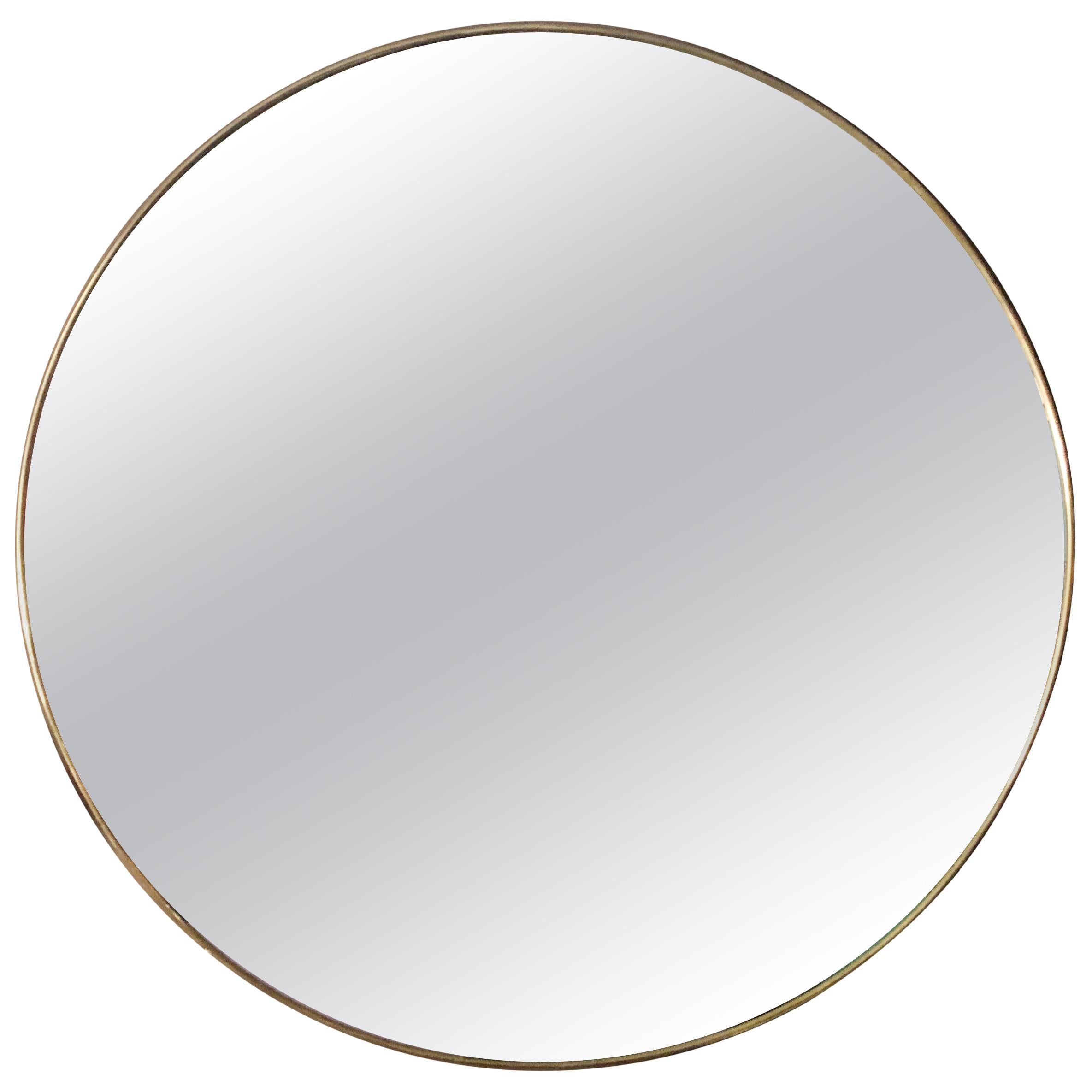 Round Brass Mirror