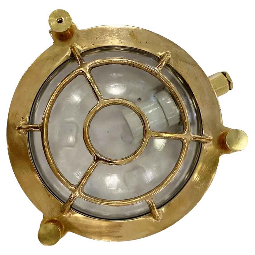 Lampada rotonda in ottone per nave nautica Quantità disponibile Gabbia da paratia